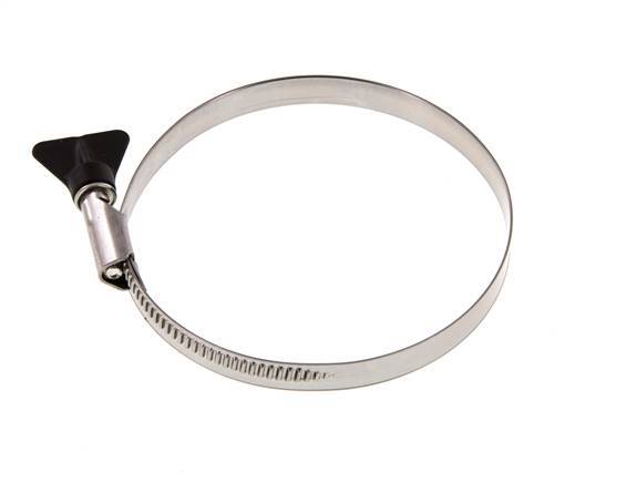 90 - 110 mm Hose Clamp with a Stainless Steel 304 12 mm band With Butterfly Handle - Norma