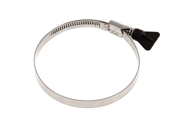 90 - 110 mm Hose Clamp with a Stainless Steel 304 12 mm band With Butterfly Handle - Norma