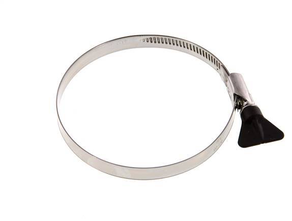 90 - 110 mm Hose Clamp with a Stainless Steel 304 12 mm band With Butterfly Handle - Norma