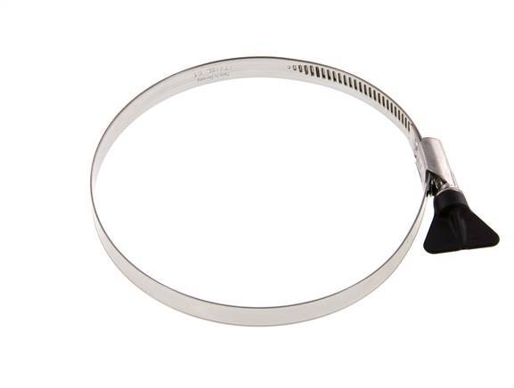 110 - 130 mm Hose Clamp with a Stainless Steel 304 12 mm band With Butterfly Handle - Norma