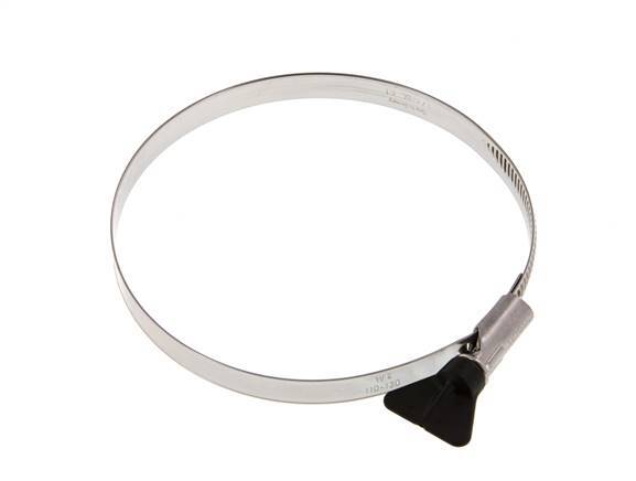 110 - 130 mm Hose Clamp with a Stainless Steel 304 12 mm band With Butterfly Handle - Norma