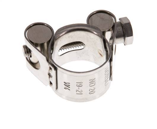 19 - 21 mm Hose Clamp with a Stainless Steel 304 18 mm band - Norma