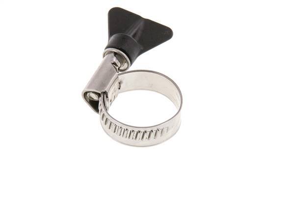 16 - 27 mm Hose Clamp with a Stainless Steel 304 12 mm band With Butterfly Handle - Norma [2 Pieces]