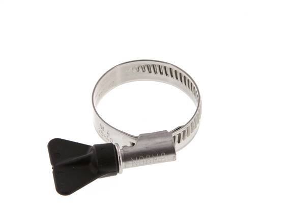 25 - 40 mm Hose Clamp with a Stainless Steel 304 12 mm band With Butterfly Handle - Norma [2 Pieces]
