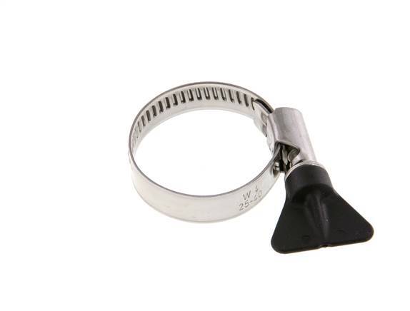 25 - 40 mm Hose Clamp with a Stainless Steel 304 12 mm band With Butterfly Handle - Norma [2 Pieces]
