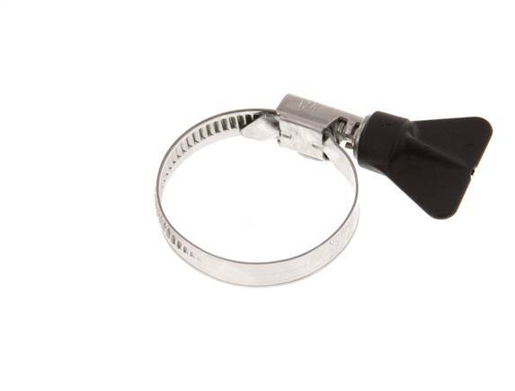 25 - 40 mm Hose Clamp with a Stainless Steel 304 9 mm band With Butterfly Handle - Norma [2 Pieces]