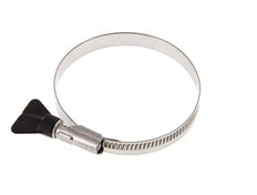 70 - 90 mm Hose Clamp with a Stainless Steel 304 12 mm band With Butterfly Handle - Norma