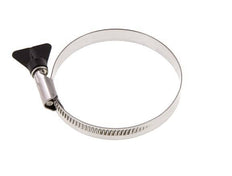 70 - 90 mm Hose Clamp with a Stainless Steel 304 12 mm band With Butterfly Handle - Norma