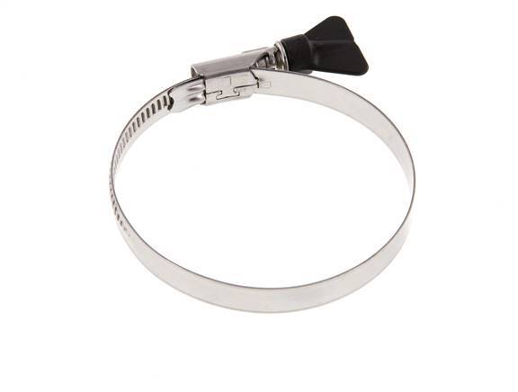 70 - 90 mm Hose Clamp with a Stainless Steel 304 12 mm band With Butterfly Handle - Norma