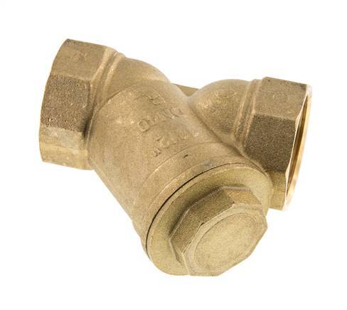 G 1 1/2" Brass Y-Strainer 0.5 mm Mesh 20 Bar NBR