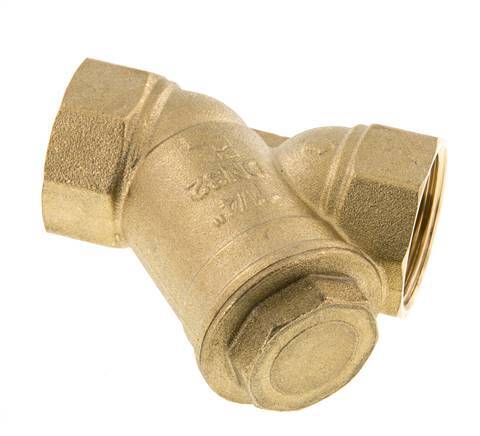G 1 1/4" Brass Y-Strainer 0.5 mm Mesh 20 Bar NBR