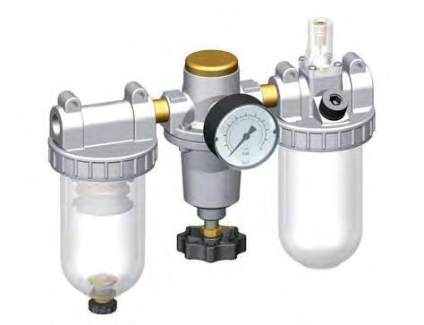 FRL 3-Part G1/2'' 1400 l/min 0.5-10.0bar/7-145psi Semi-Auto Polycarbonate Standard 2