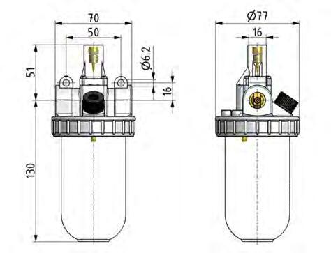 Lubricator G3/8'' Metal Standard 2