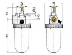 Lubricator G3/4'' Protective Cage Polycarbonate Standard 3