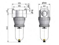 Filter 40microns G1 1/2'' 12500 l/min Auto Metal Standard 5