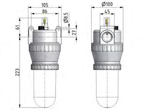 Lubricator G3/4'' Protective Cage Polycarbonate Standard 5