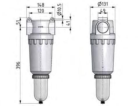 Filter 8microns G2'' 30000 l/min Auto Metal Standard 8