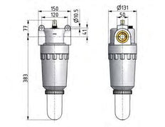 Lubricator G1 1/2'' Protective Cage Polycarbonate Standard 8