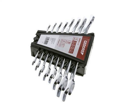 6 - 22mm Gedore Red 8-piece Double Open End Wrench Set