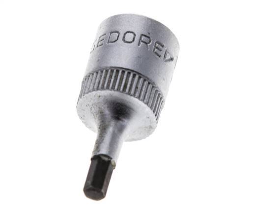 1/4" Gedore 28mm Long Pin Socket Insert for 3 mm Hexagonal Socket Screws