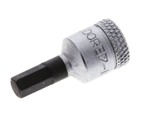 1/4" Gedore 28mm Long Pin Socket Insert for 5 mm Hexagonal Socket Screws