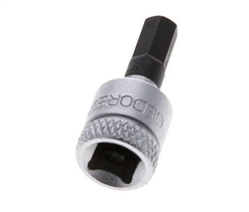 1/4" Gedore 28mm Long Pin Socket Insert for 5 mm Hexagonal Socket Screws