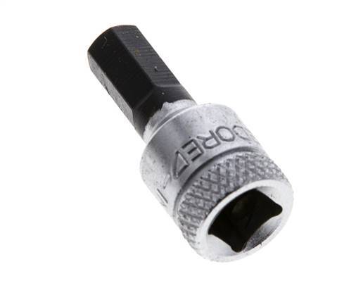 1/4" Gedore 28mm Long Pin Socket Insert for 6 mm Hexagonal Socket Screws