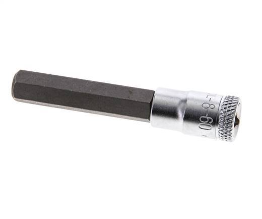1/4" Gedore 60mm Long Pin Socket Insert for 8 mm Hexagonal Socket Screws
