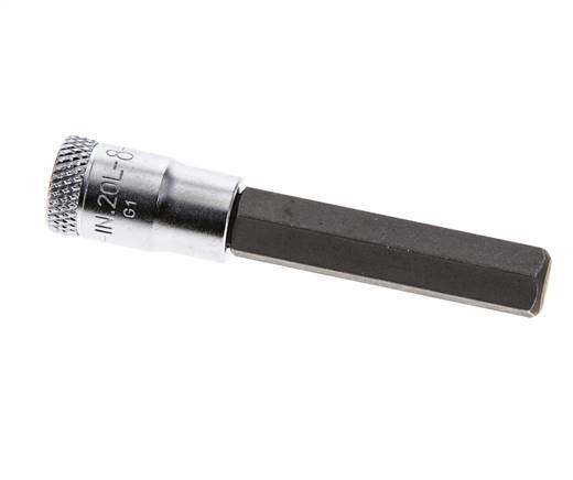 1/4" Gedore 60mm Long Pin Socket Insert for 8 mm Hexagonal Socket Screws