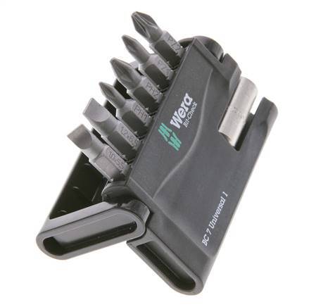 Wera 7-Piece Slotted/Phillips/Pozidriv Bit Assortment