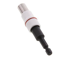 1/4" (6.3 mm) Magnetic Quick-Change Bit Holder Mechanically Locked One-Handed Operation