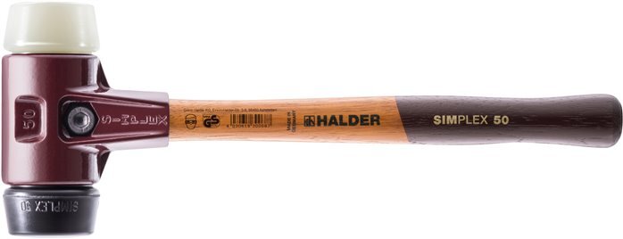 Halder Simplex Soft Face Hammer Replaceable Rubber/Nylon Buttons 50mm