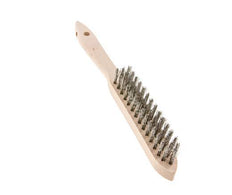 Hand Wire Brush 3-Row Stainless Steel Wire Corrugated