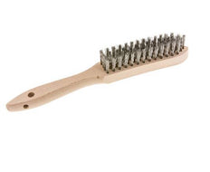 Hand Wire Brush 4-Row Stainless Steel Wire Corrugated