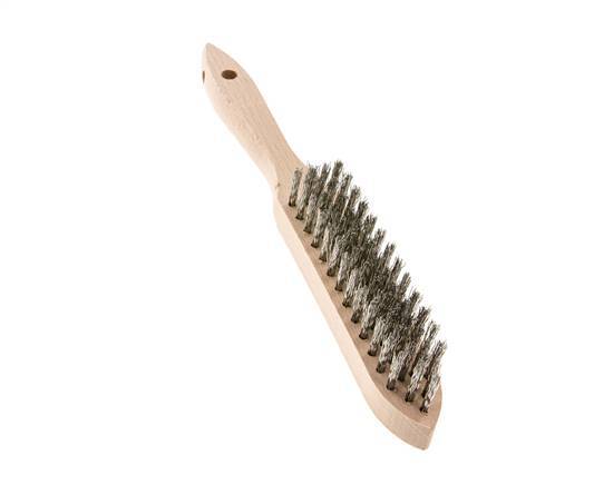 Hand Wire Brush 4-Row Stainless Steel Wire Corrugated