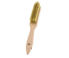 Hand Wire Brush 4-Row Brass Wire Corrugated