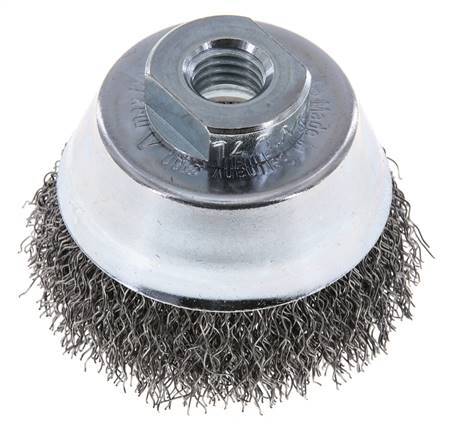 Cup Brush 65 mm (M 14X2) Steel Wire 0.35 mm (Corrugated)