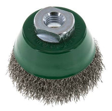 Cup Brush 65 mm (M 14X2) Stainless Steel Wire 0.3 mm (Corrugated)