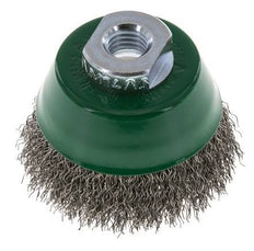 Cup Brush 65 mm (M 14X2) Stainless Steel Wire 0.3 mm (Corrugated)