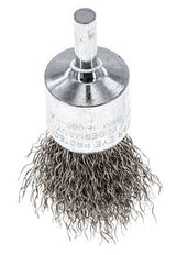 End Wire Brush 23 mm 6 mm Shaft Stainless Steel Wire 0.3 mm Corrugated