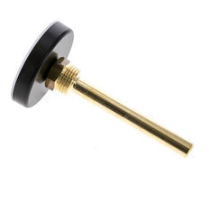 0 to +120°C Plastic Bimetallic Thermometer 63mm Cabinet 100mm Stem with Thermowell