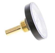 0 to +120°C Plastic Bimetallic Thermometer 63mm Cabinet 40mm Stem with Thermowell