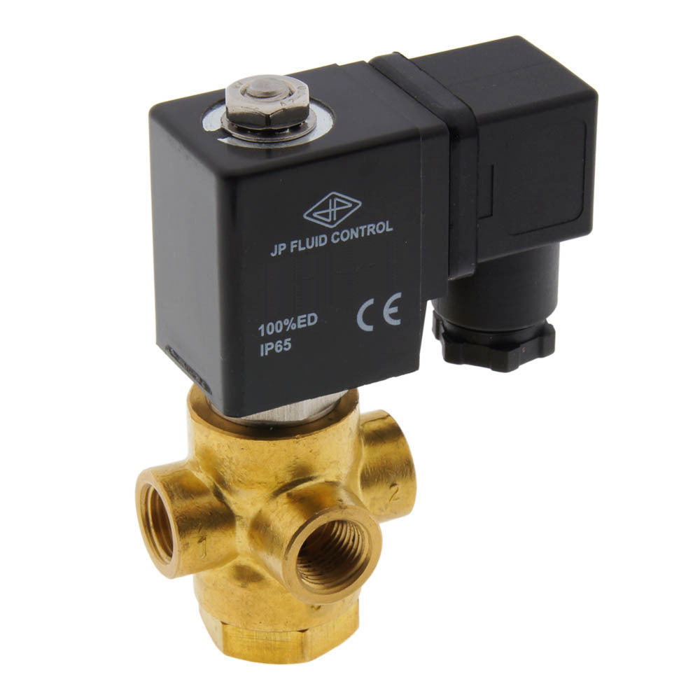 Solenoid Valve TP-DD 1/4'' 3/2 Way UN Brass EPDM 0-0.8bar 12V DC