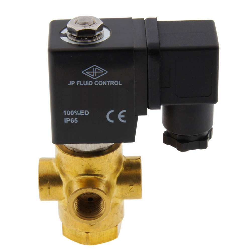 Solenoid Valve TP-DB 1/4'' 3/2 Way NO Brass EPDM 0-2bar 12V DC