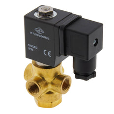 Solenoid Valve TP-DB 1/4'' 3/2 Way NO Brass FKM 0-2bar 12V DC