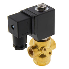 Solenoid Valve TP-DC 1/4'' 3/2 Way DI Brass FKM 0-3.2bar 24V AC