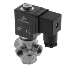 Solenoid Valve TP-DD 1/4'' 3/2 Way UN Stainless Steel FKM 0-1.7bar 230V AC