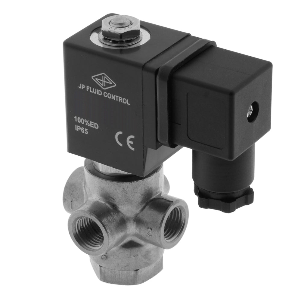 Solenoid Valve TP-DD 1/4'' 3/2 Way UN Stainless Steel EPDM 0-1.7bar 24V AC