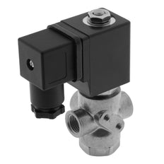 Solenoid Valve TP-DC 1/4'' 3/2 Way DI Stainless Steel FKM 0-2bar 24V DC