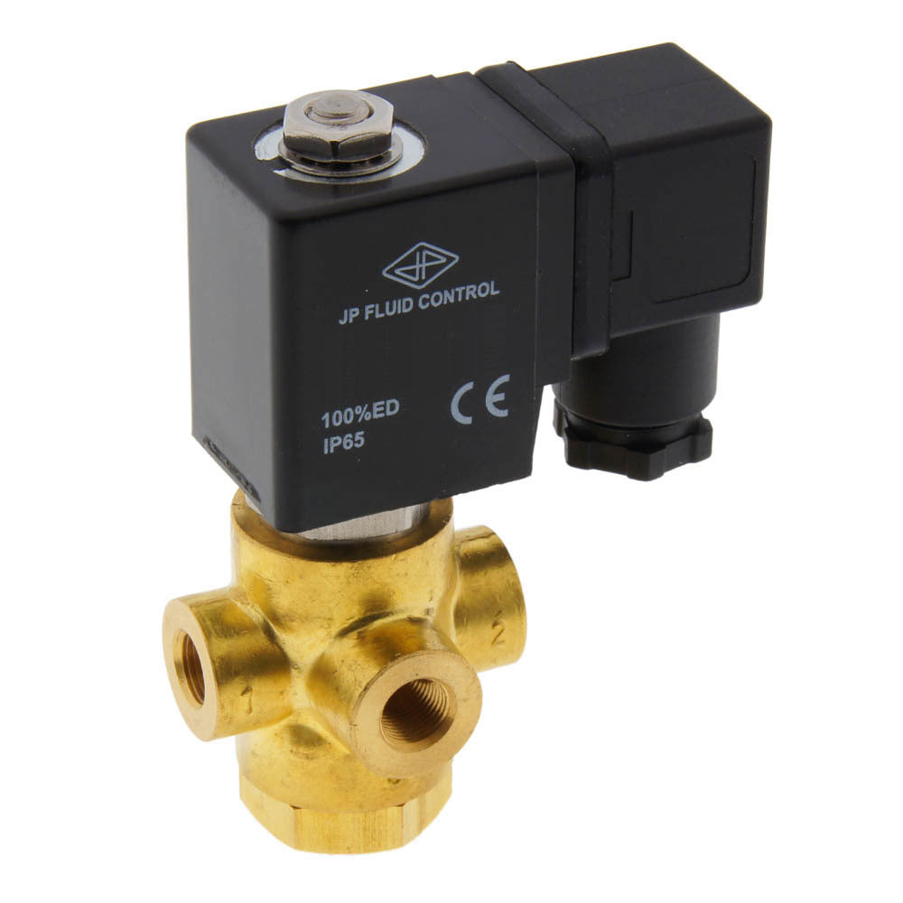 Solenoid Valve TP-DA 1/8'' 3/2 Way NC Brass FKM 0-9bar 24V DC